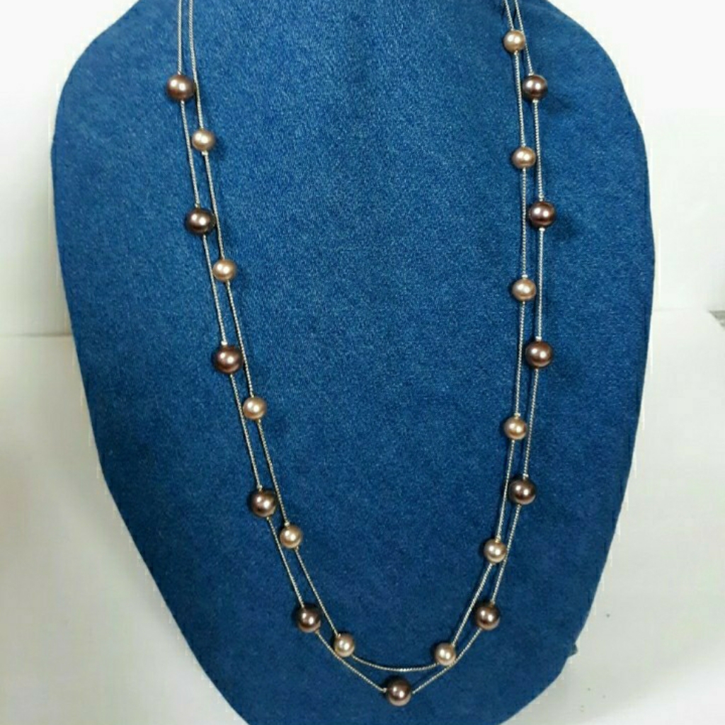 Two Strand Sweater Necklace 8$